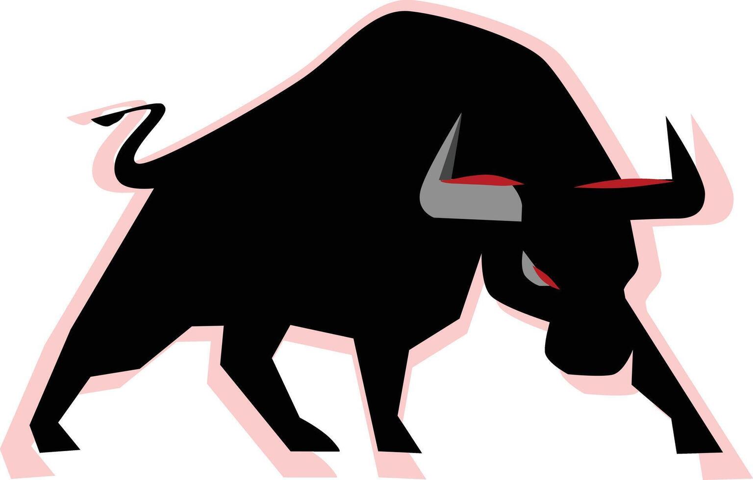 Bull face 3d logo shape art illustration vector