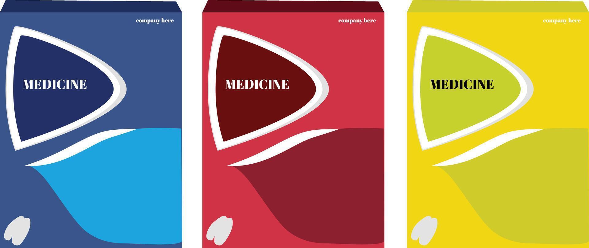 Medicine box design, art illustration vector