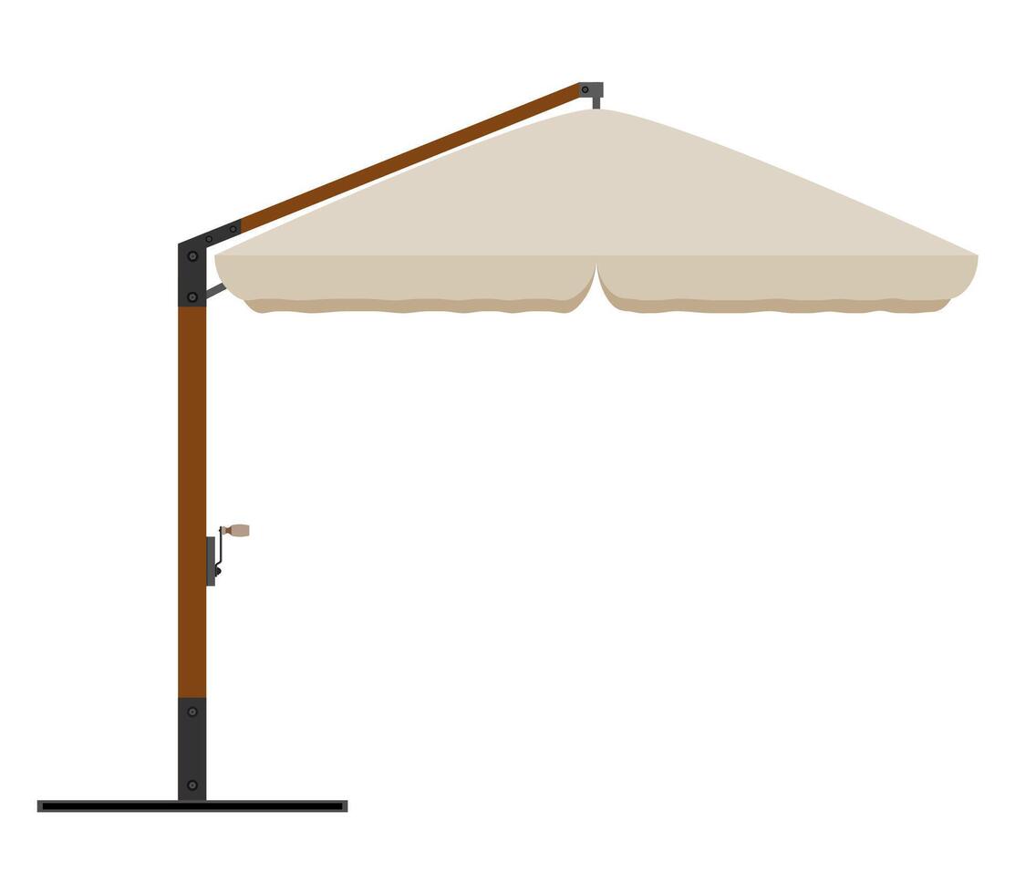 large sun umbrella for bars and cafes on the terrace or the beach flat style illustration isolated on white background vector