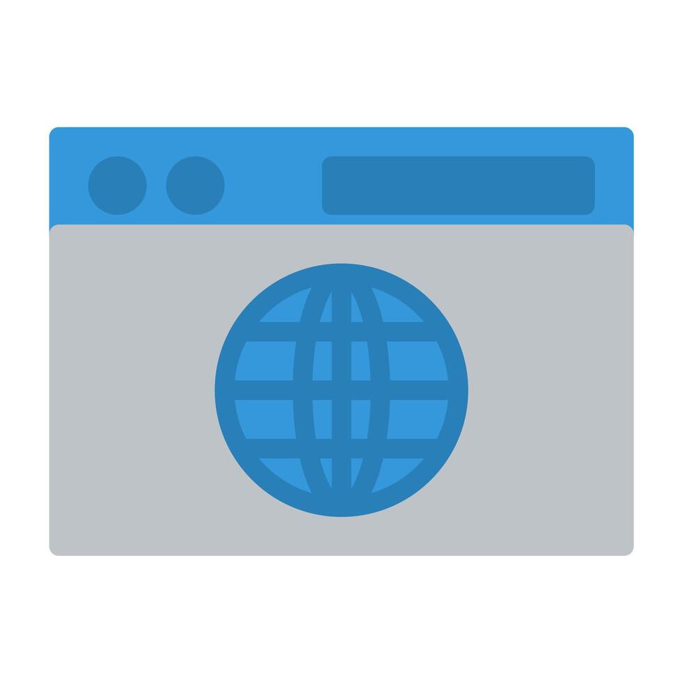 a blue globe icon on a white background vector
