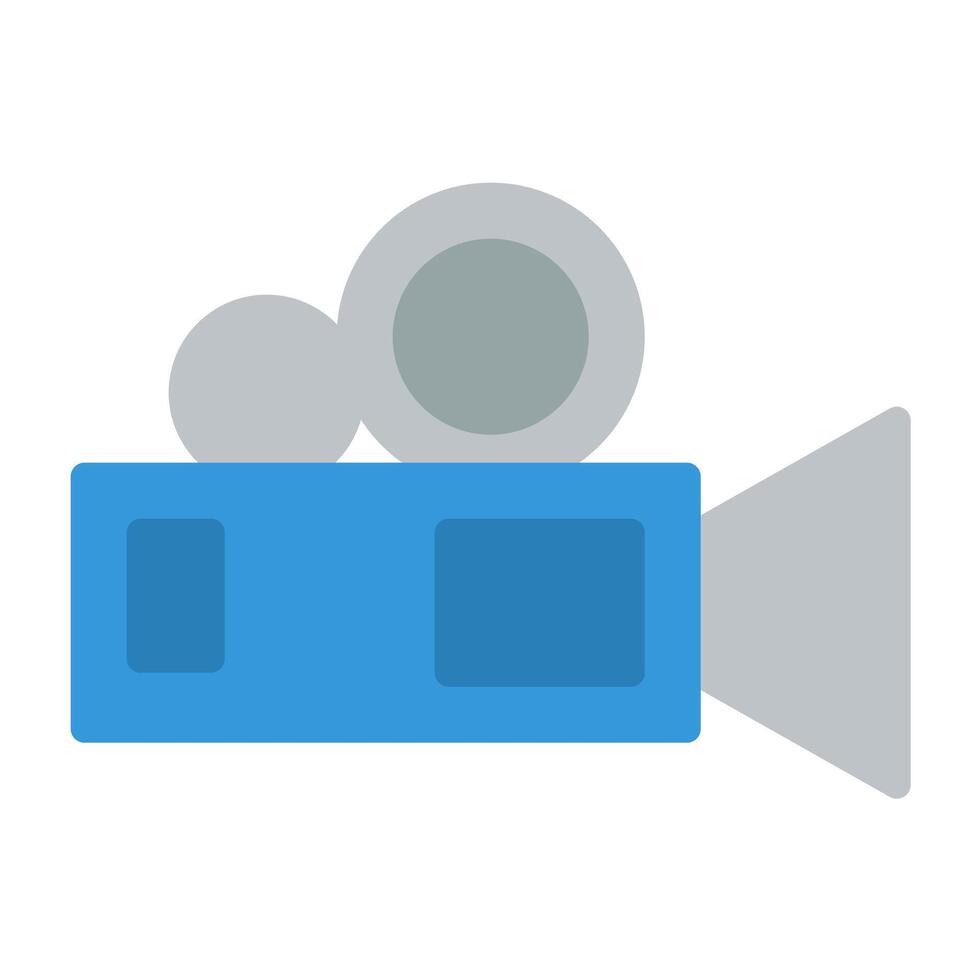 a blue camera with a white background vector
