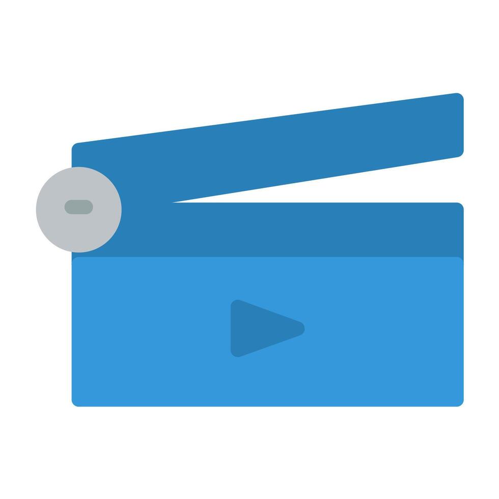 a blue player icon on a white background vector