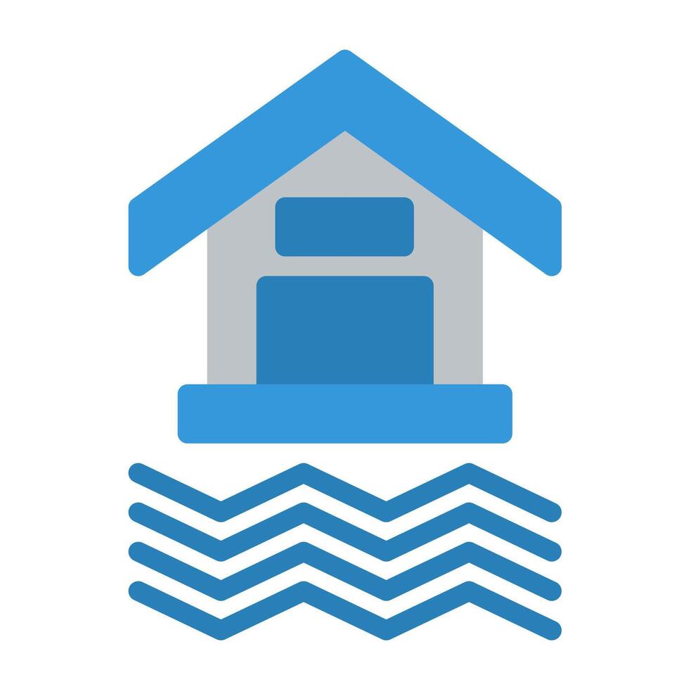 a house with a wave and a wave on top vector