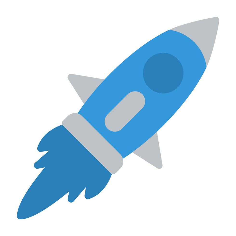 a rocket ship icon on a white background vector