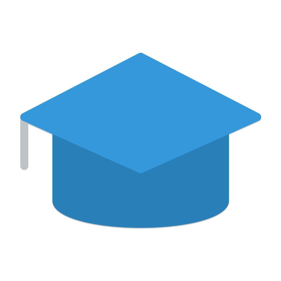 a graduation cap icon on a white background vector
