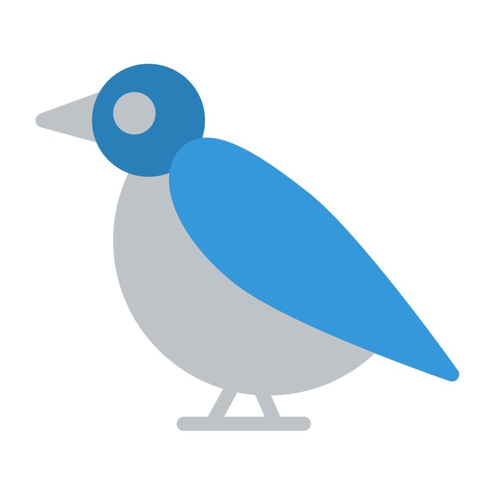 a blue and gray bird with a white background vector