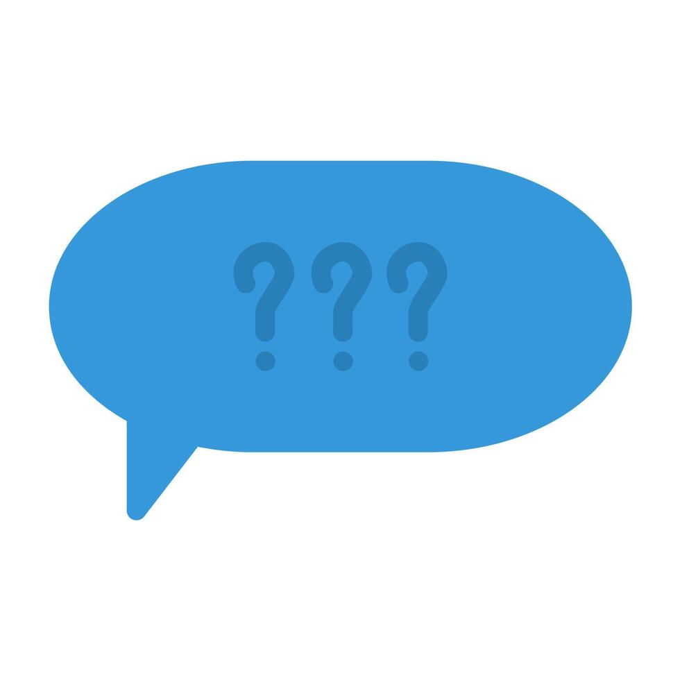 question mark speech bubble icon vector