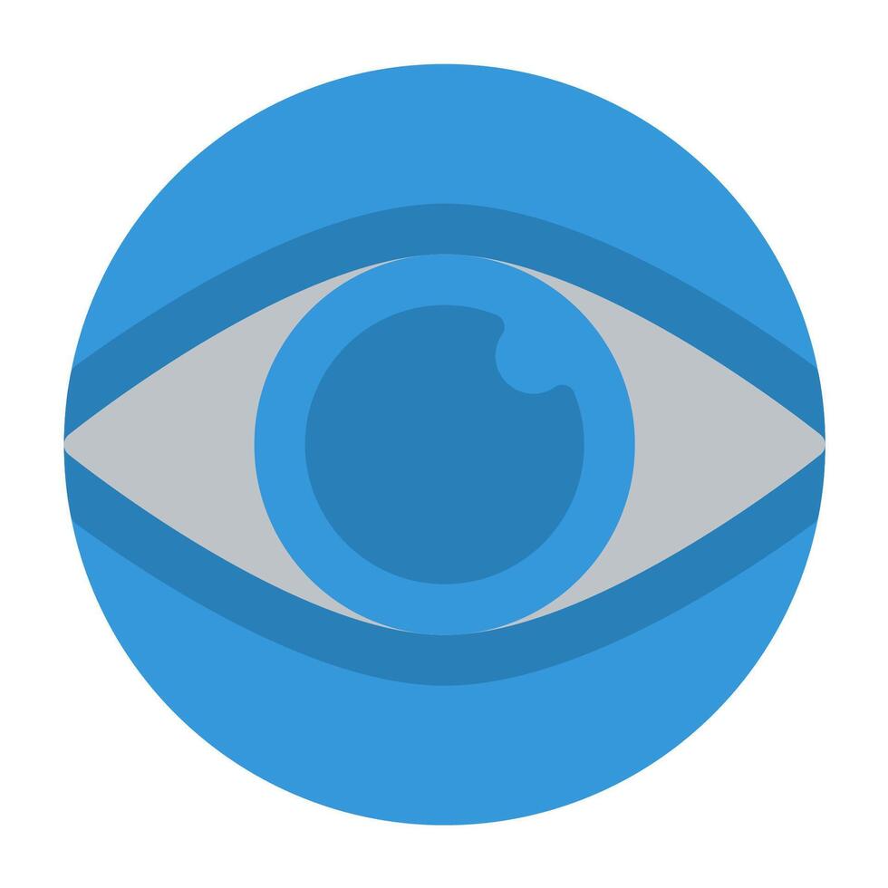 a blue and gray eye icon on a white background vector