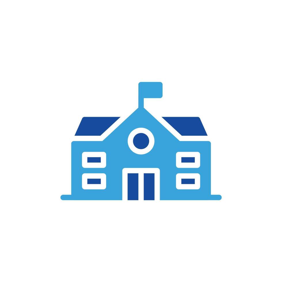 school building icon illustration vector
