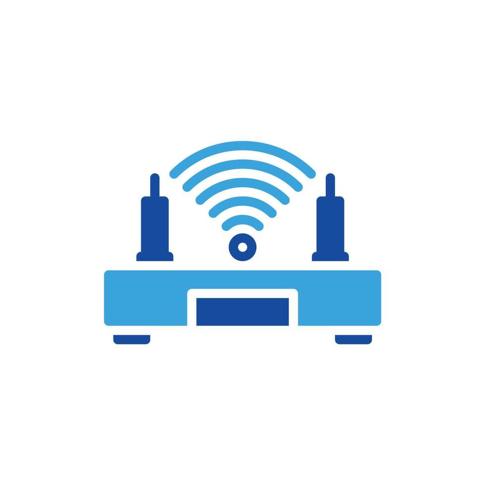 a wireless router icon on a white background vector