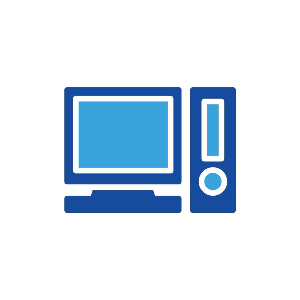 computer icon illustration on white background vector