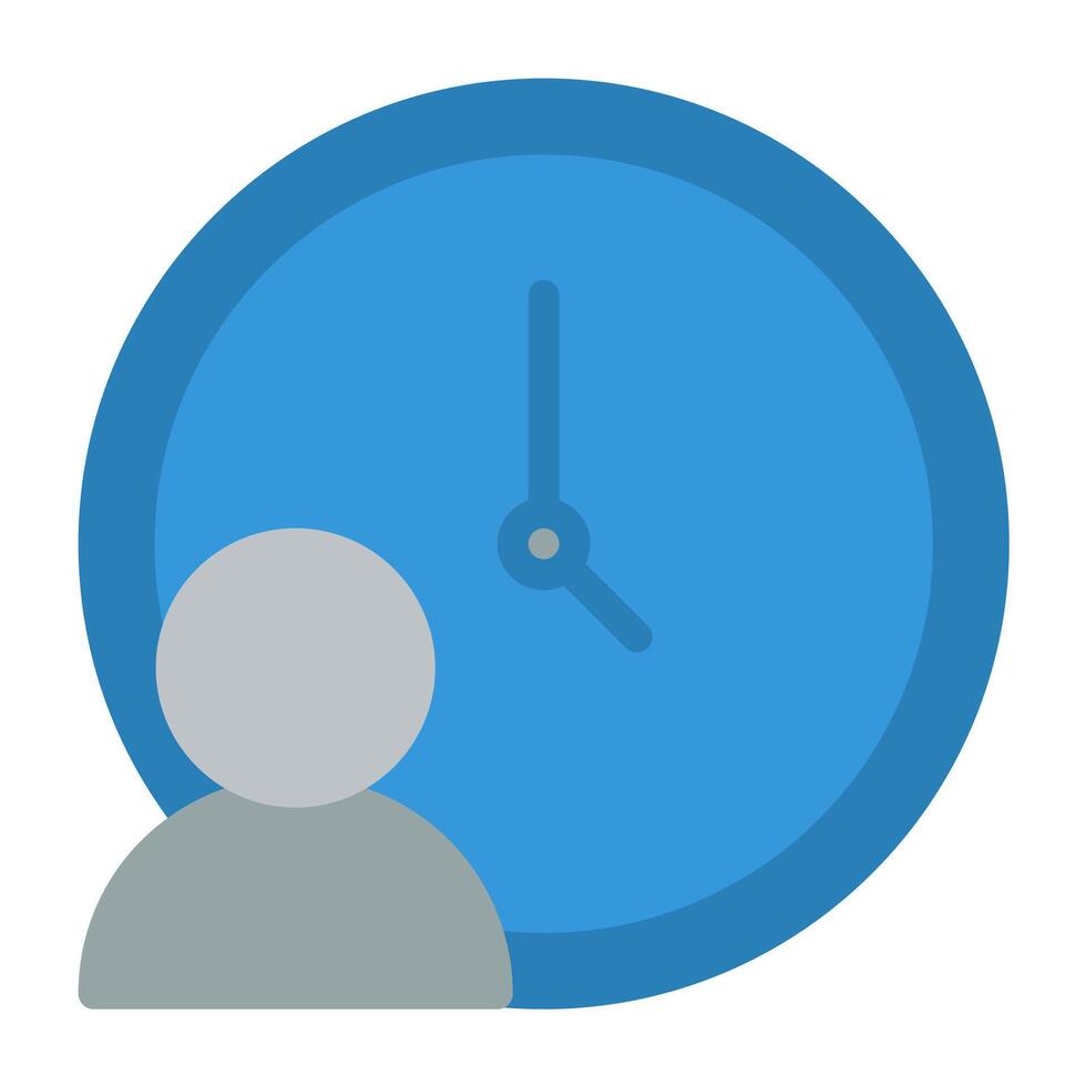 a person is standing in front of a clock vector