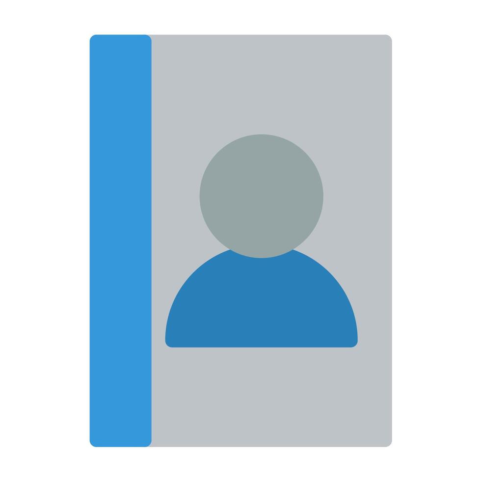 a person is shown in a blue and gray book vector