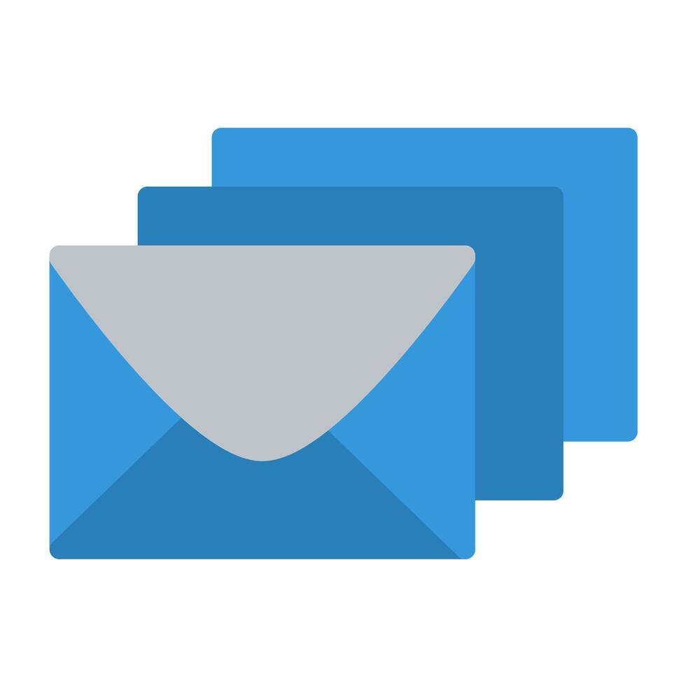 email icon with blue envelope vector