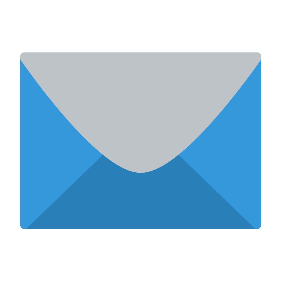an envelope icon with a blue envelope vector