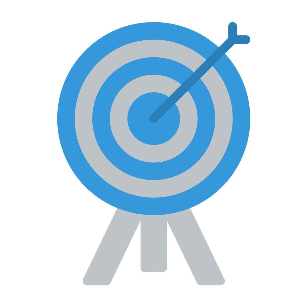 a target with an arrow in the center of it vector