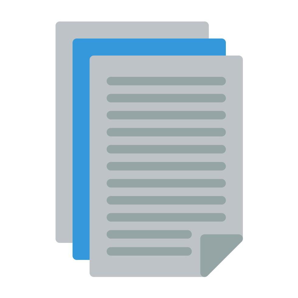 a document with a blue line on it vector