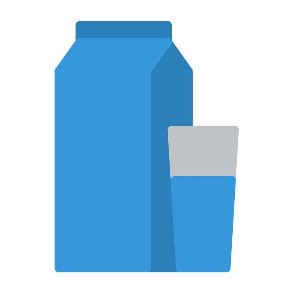 a milk carton and glass of milk vector