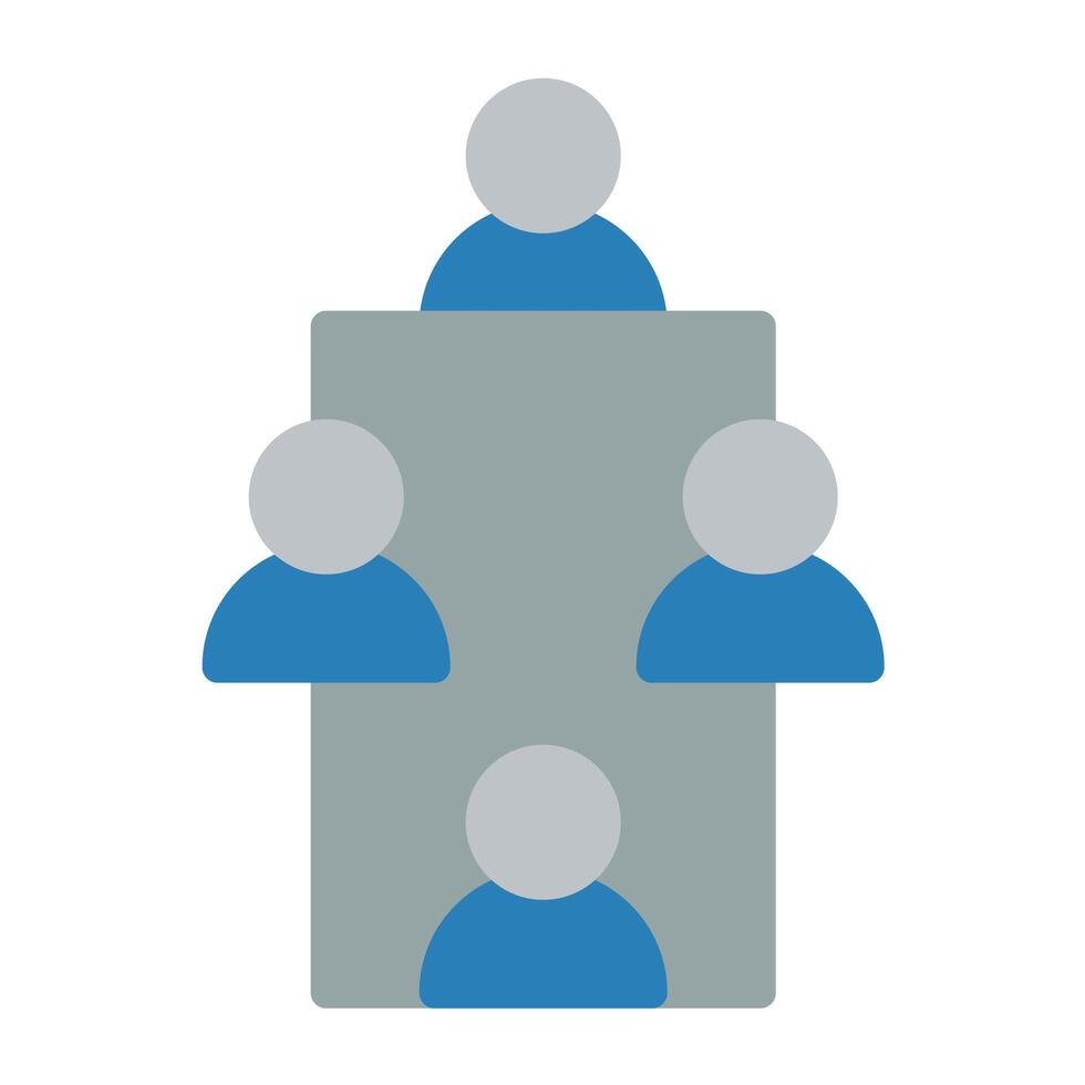 a group of people are standing around a table vector