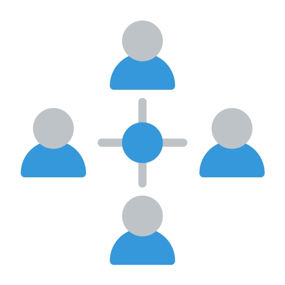 a group of people are connected to each other vector