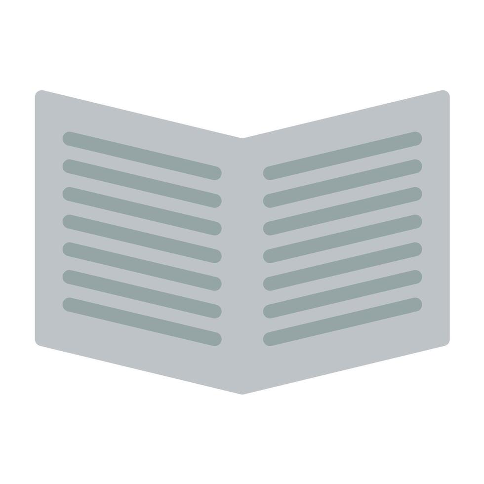an open book icon on a white background vector