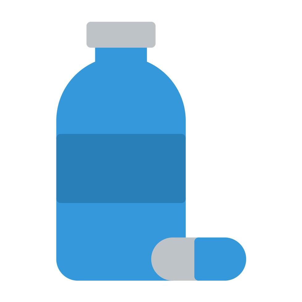 a bottle of pills and a pill bottle on a white background vector
