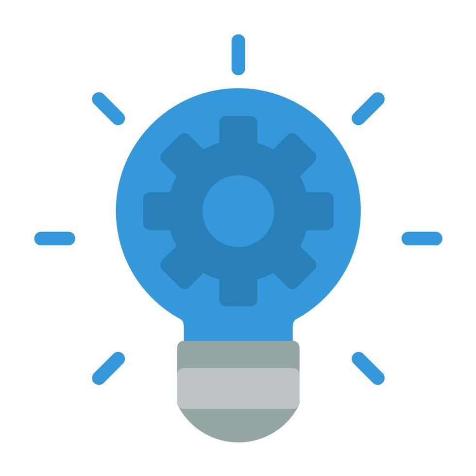 a light bulb with gears inside it vector