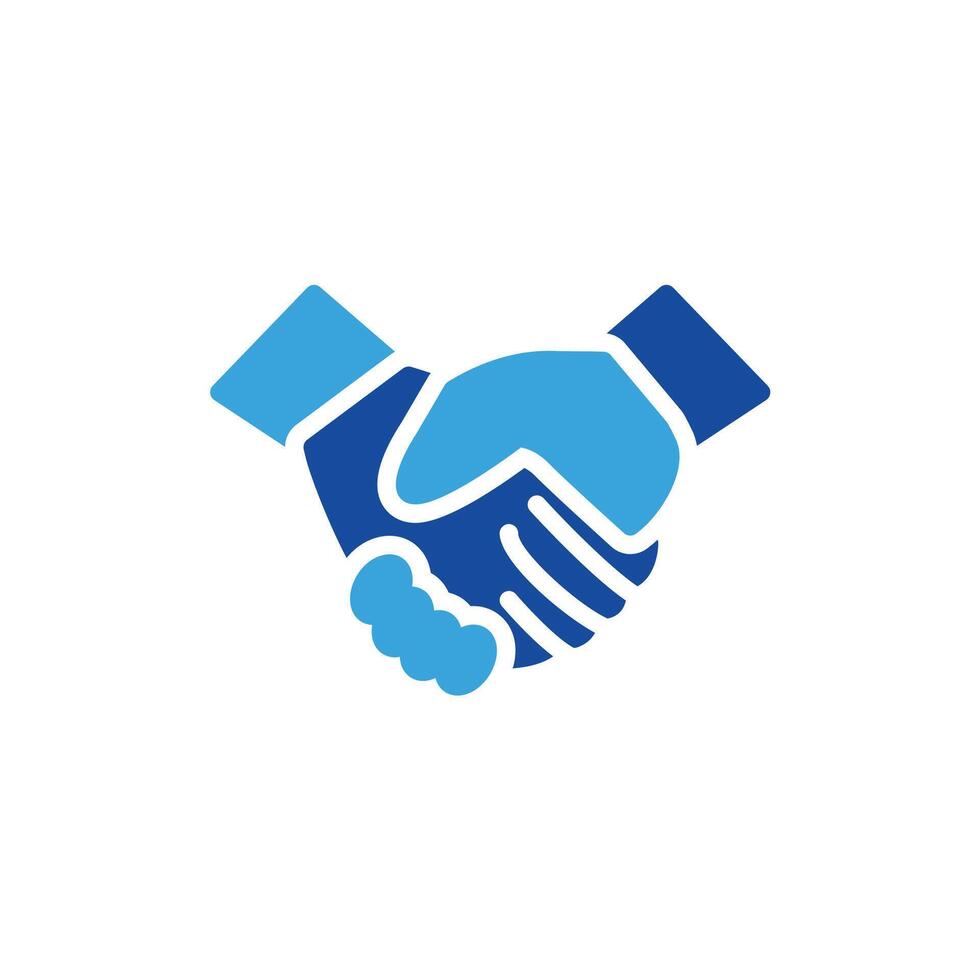 handshake icon logo design concept illustration vector