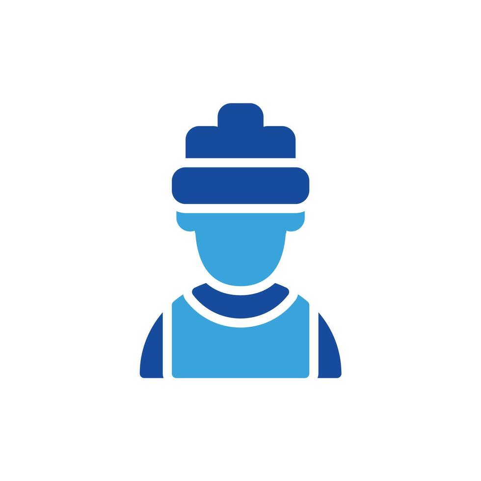 winter man icon illustration on white background vector