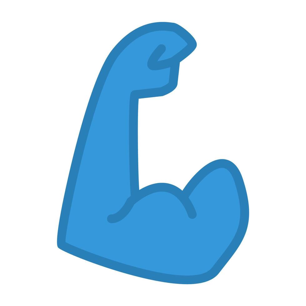 a blue arm with a fist in it vector