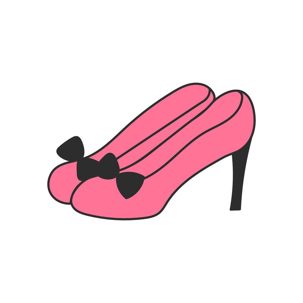 Pink Bow Heels vector