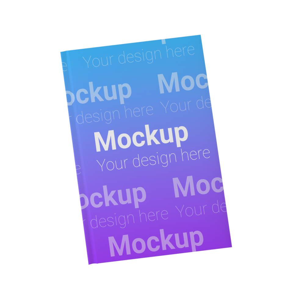Book layout without background psd
