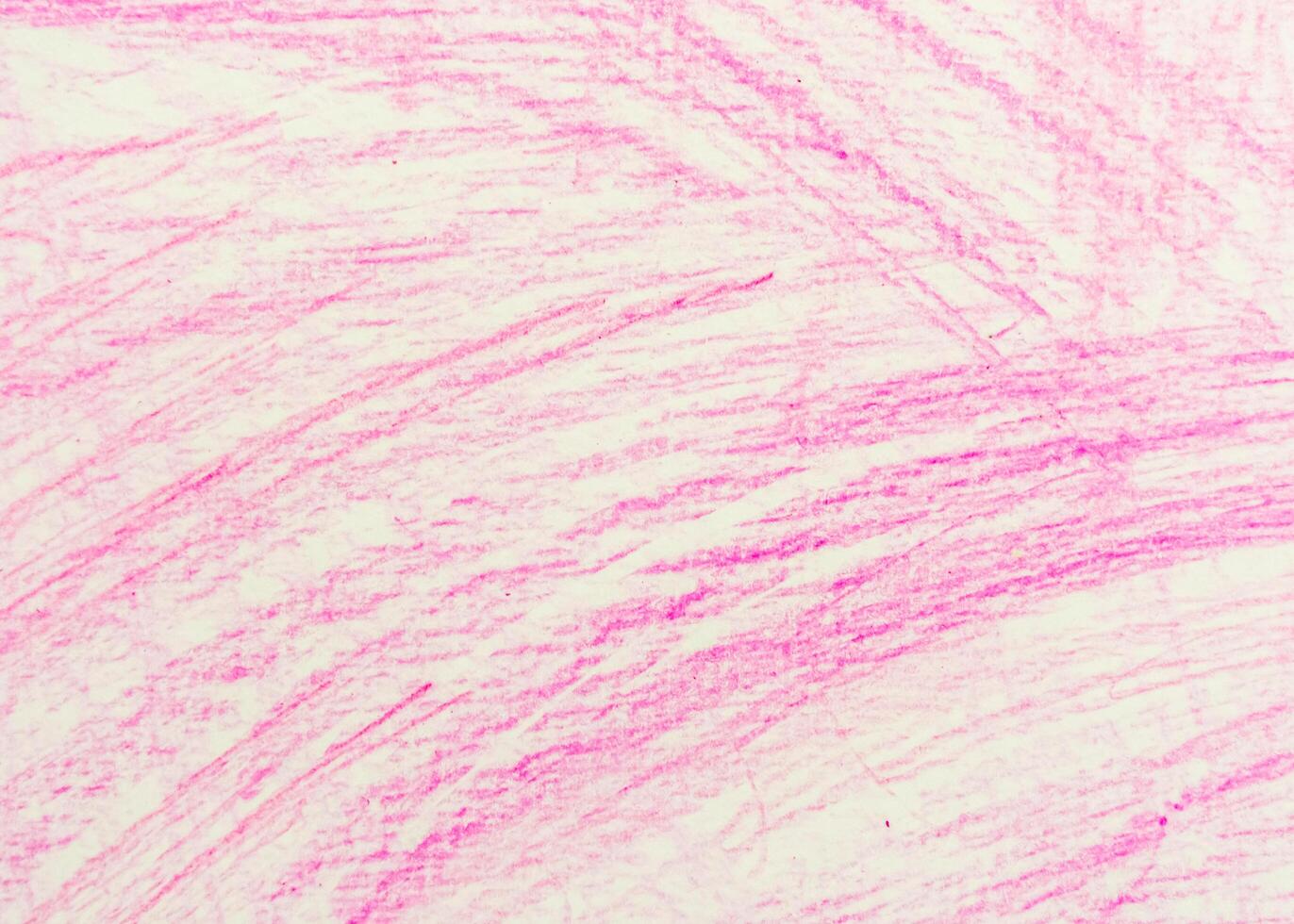 The background and texture of white paper with chaotic pink strokes made with pencil or pastels. photo