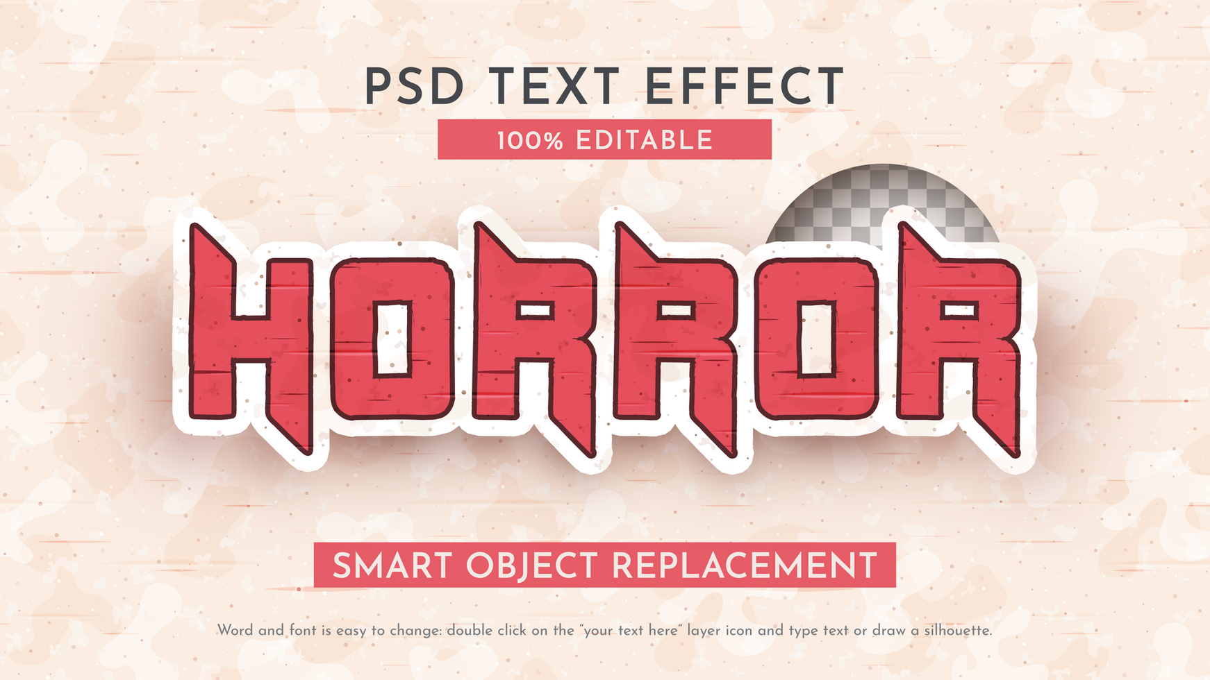 Horror Sticker Editable Text Effect psd