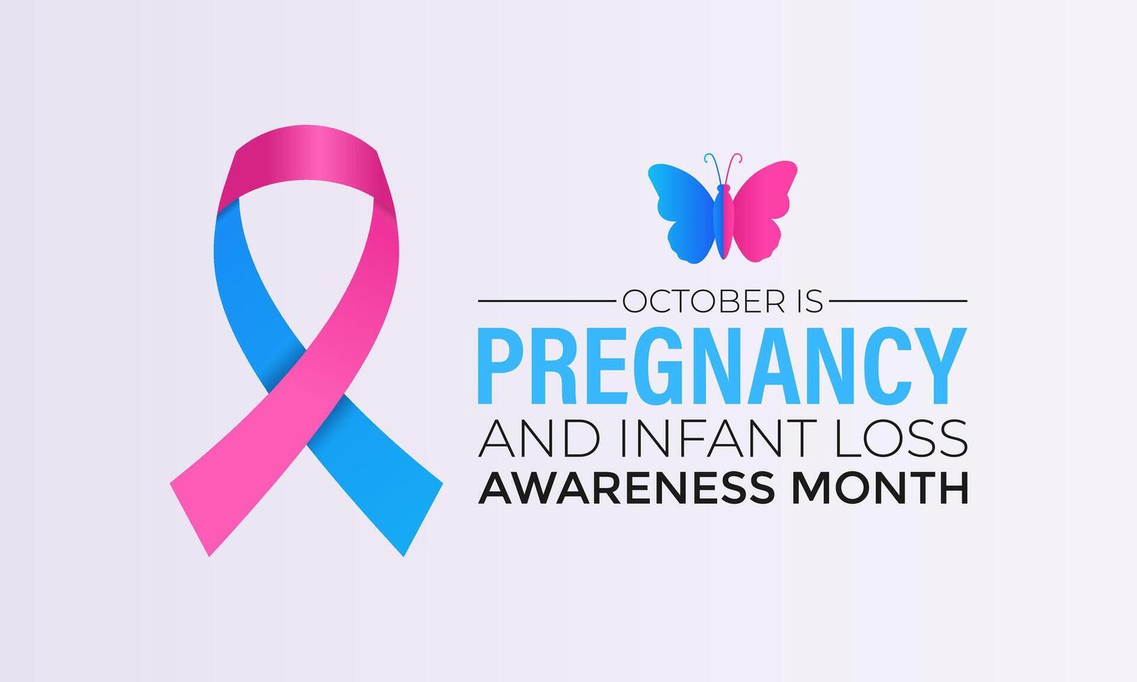Pregnancy and Infant Loss Awareness Month is observed in October to raise awareness vector