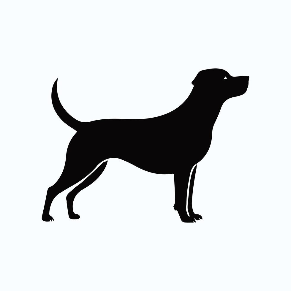 Dog silhouette sticker vector