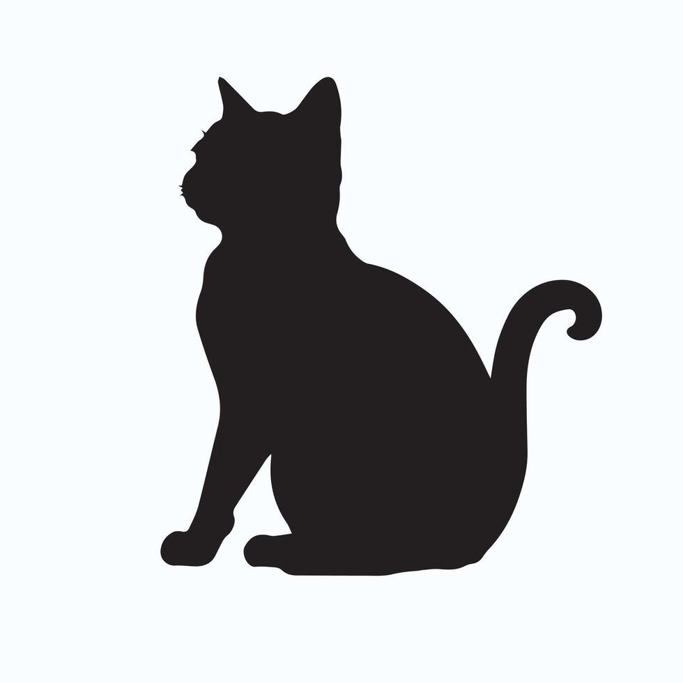 Cat silhouette design vector
