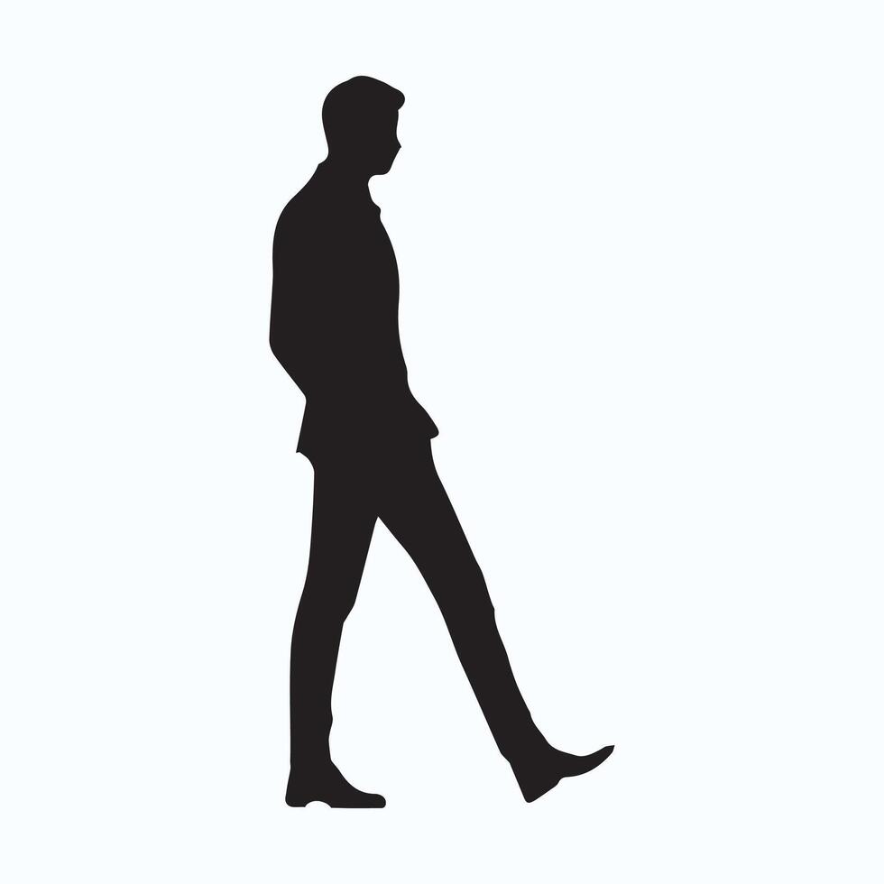 Casual man silhouette vector