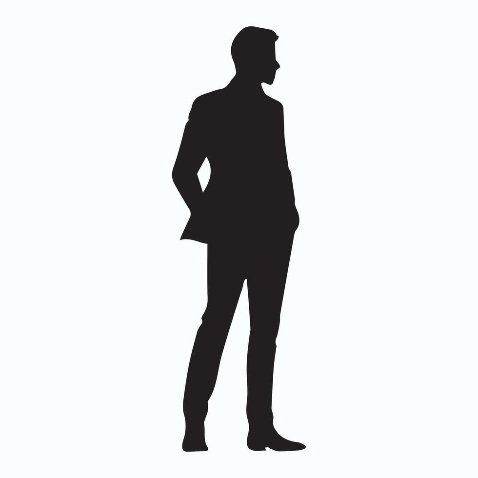 Fitness man silhouette vector