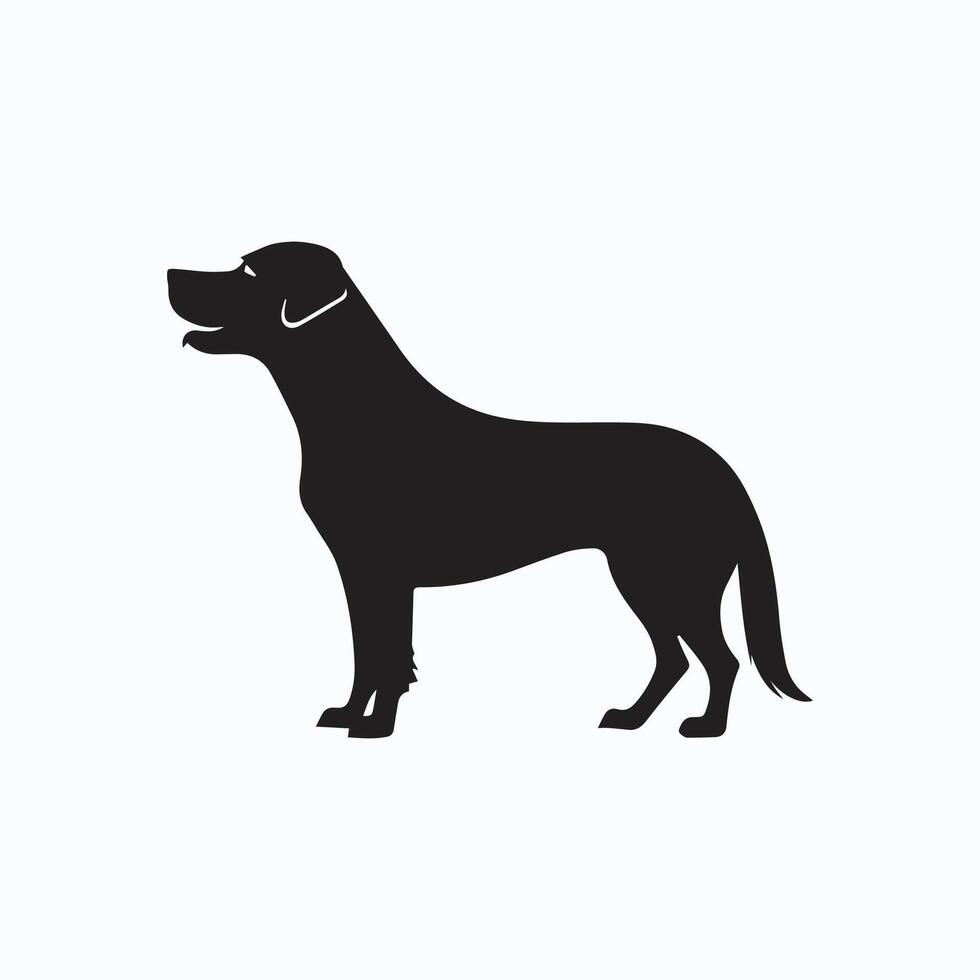 Dog silhouette drawing vector