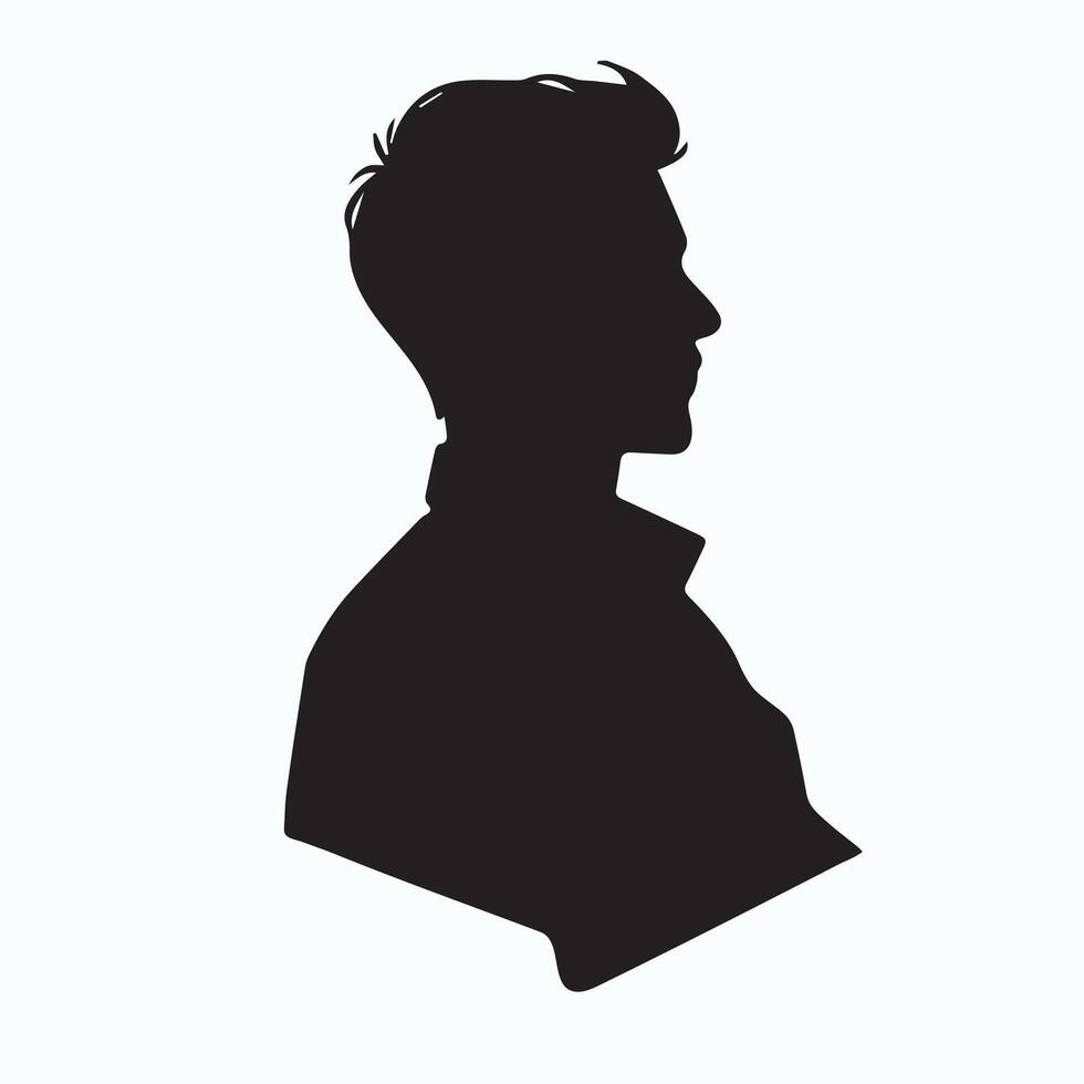 Man Head silhouette vector