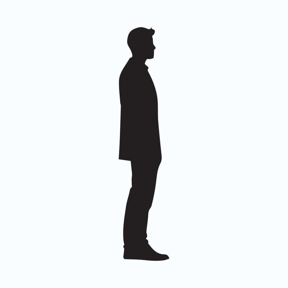 Human black silhouette vector