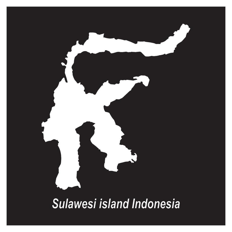 Map of Sulawesi Island vector