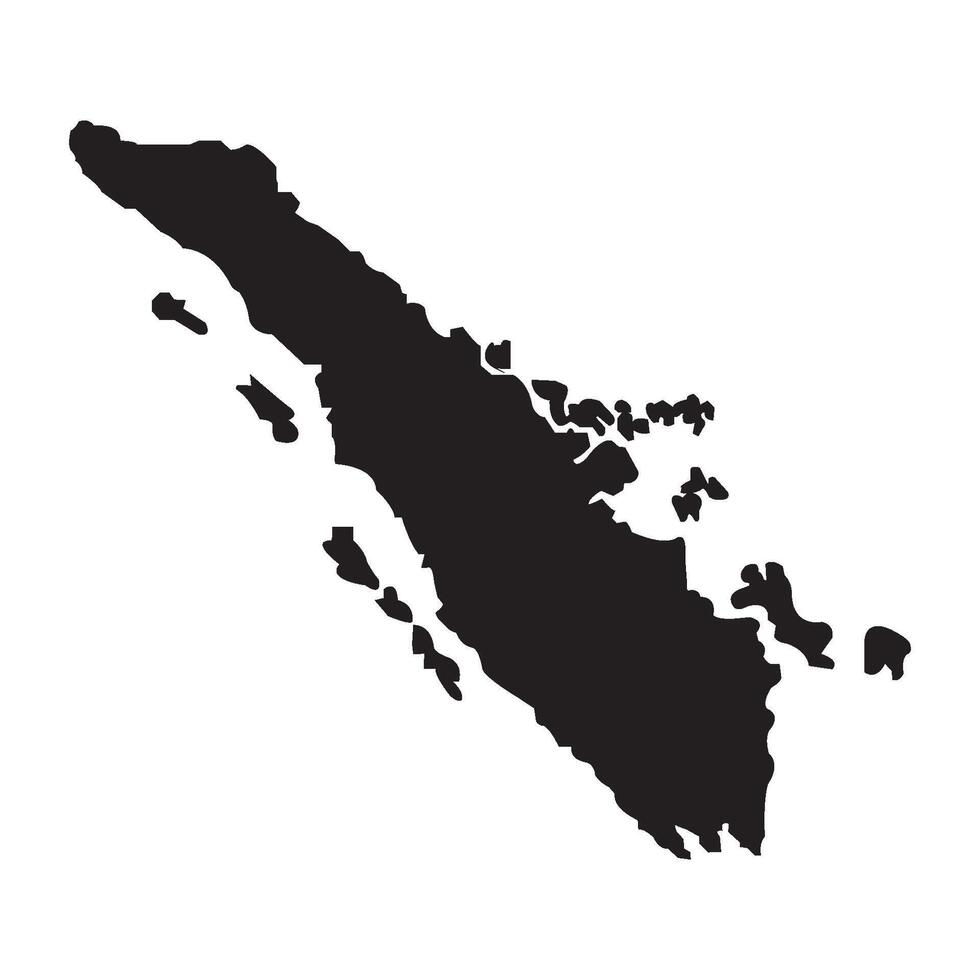 Map of Sumatra Island vector