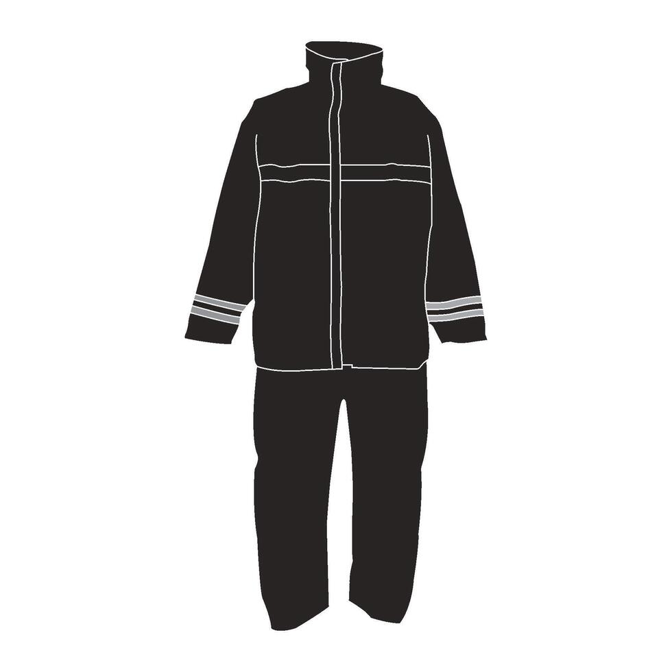 raincoat set design vector