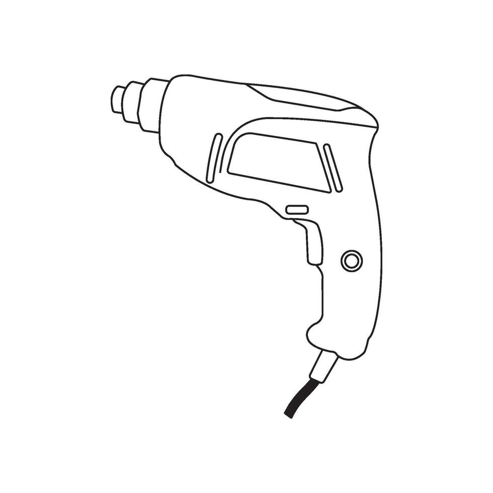 image of hand drilling machine vector