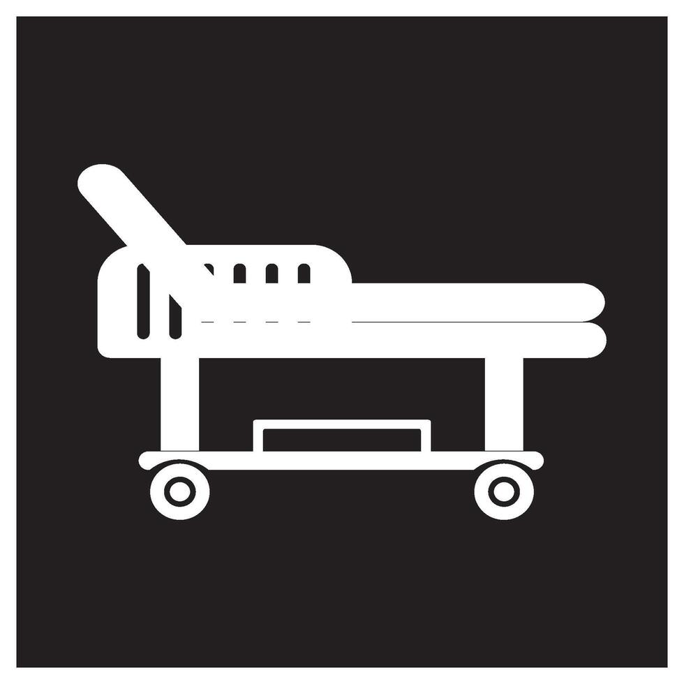 patient bed icon design vector