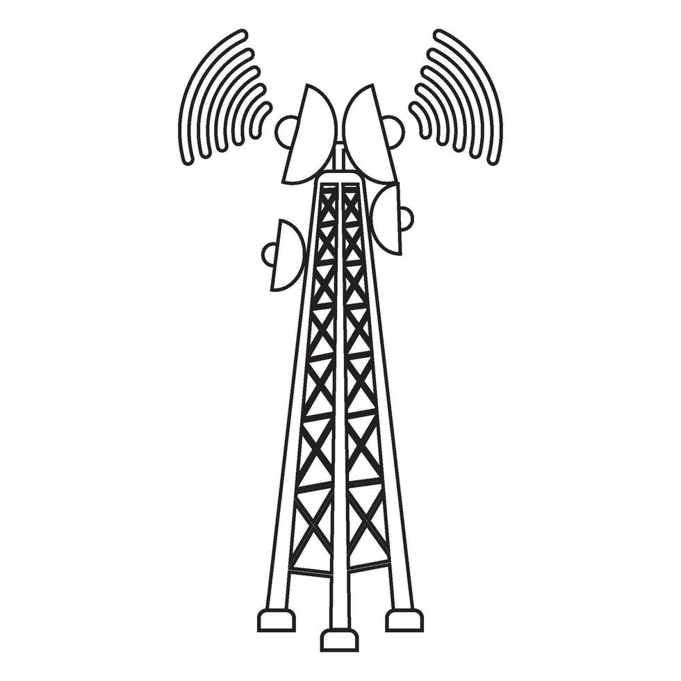 Network tower icon design vector