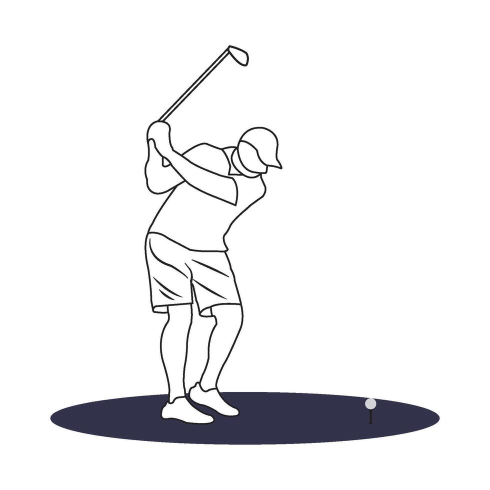 golf swing icon vector
