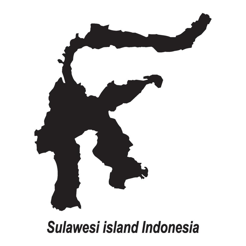 Map of Sulawesi Island vector